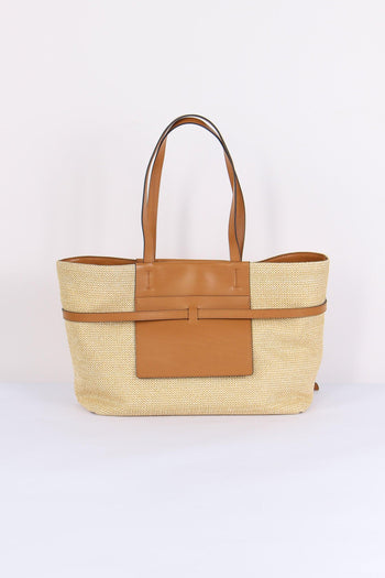 Belty Shopping Rafia Naturale/cuoio - 3