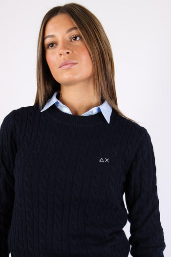 Girocollo Treccia Navy Blue - 7