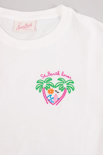 T-shirt St Barth Lover Palms Bianco - 8
