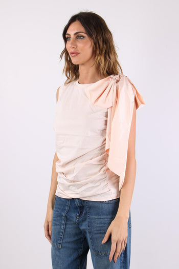 Aimee T-shirt Fiocco Spalla Silver Peony - 4