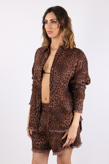 Camicia Lino Animalier Leopard - 3