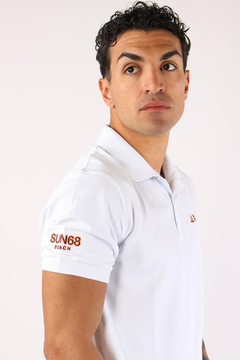 Polo Collo Contrasto Bianco - 8