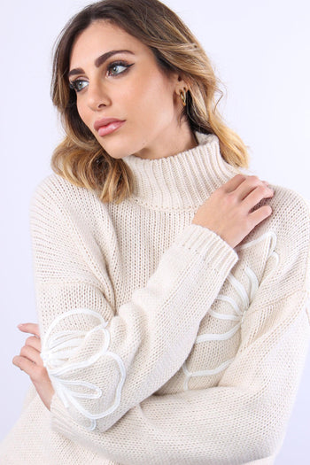 Dolcevita Ricamo Margherite Burro - 2