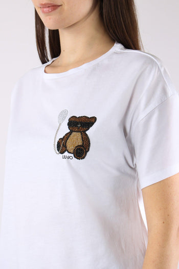 T-shirt Scatoletta Stampa Orso Bianco Bear - 7
