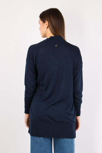 Cardigan Aperto Lunghezza Medi Blu - 4