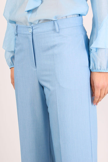 Pantalone Palazzo Poliviscosa Cielo - 7
