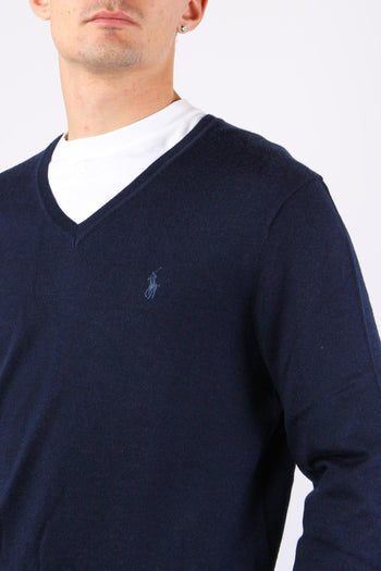 Maglia Scollo V Merinos Hunter Navy - 6