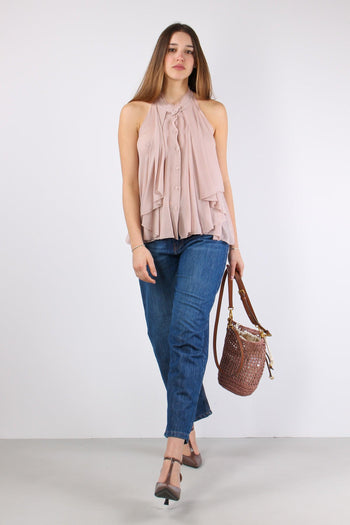 Maryonn Blusa Crepe Smanicata Rose - 3