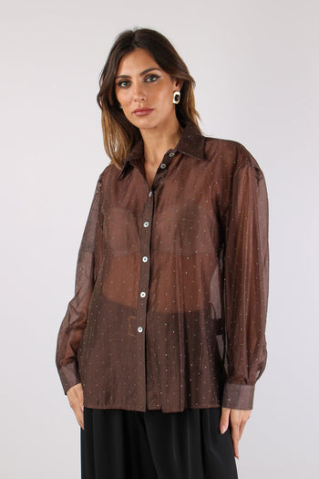 Camicia Over Mussola Strass Moro - 7