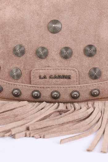 Mezzaluna Suede Frange Taupe - 8