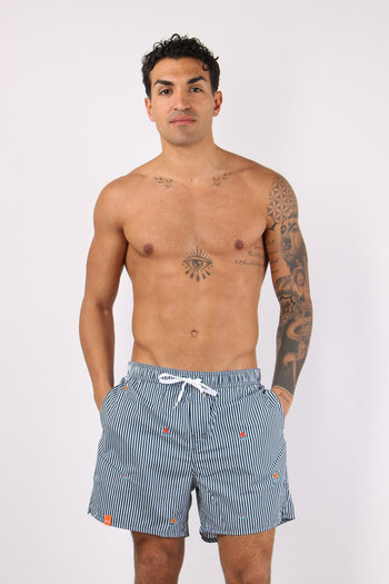 Costume Pantalone Ricamo Navy/bianco - 5