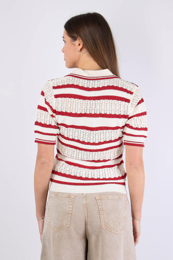 Polo Tricot Riga Lurex Rosso - 4