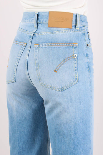 Amber Denim Palazzo Rotture Denim Chiaro - 8