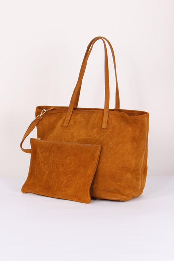 City Bag Suede Camello - 2