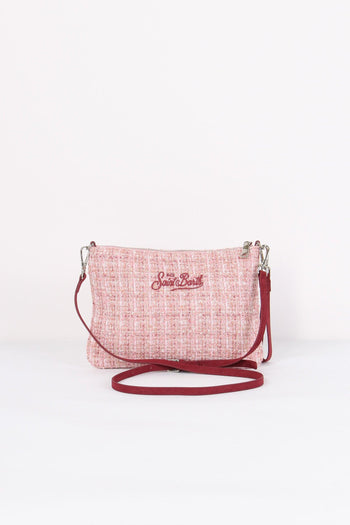 Pochette Tracolla Logo Tweed Pink - 3