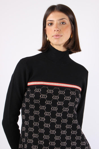 Abito Maglia Multi Logo Nero/rosegold - 6