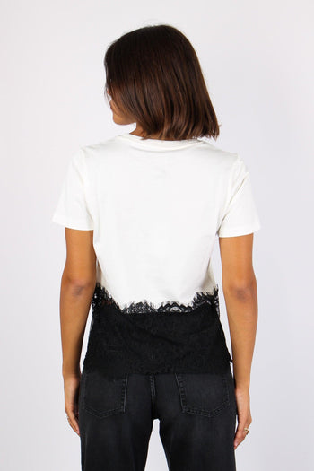 T-shirt Fondo Pizzo Off White - 3