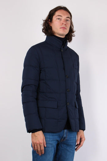 Down Jacket Microfibra Blu - 5