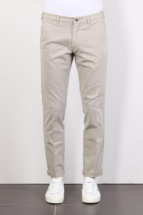 Pantalone Chino Regular Stretc Grigio Perla - 2