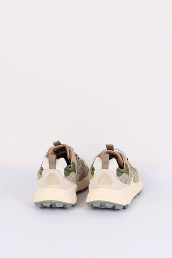 Sneakers Yamano Suede Nylon Off White/green - 3