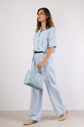 Pantalone Elastico Dietro Mist Polvere - 5