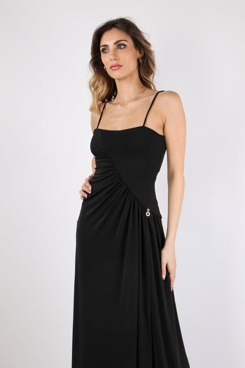 Malala Abito Lungo Fluido Black - 7