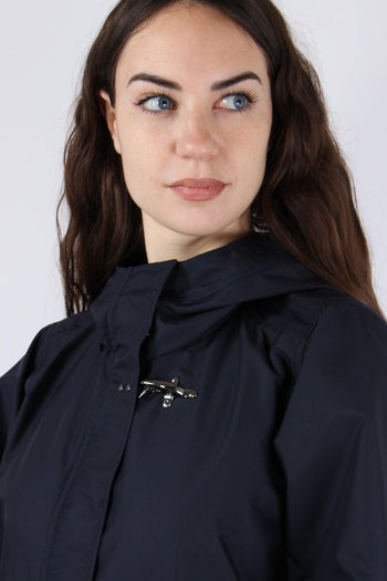 Cappa Nylon Cappuccio Blu - 4