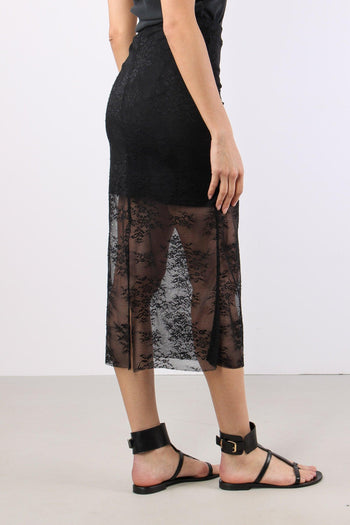 Gonna Tubo Pizzo Nero - 6