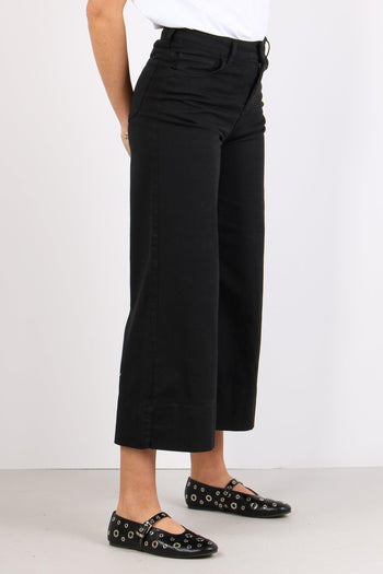 Pantalone Bull Crop Orlo Alto Nero - 7