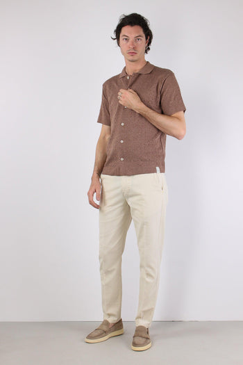Camicia Mc Traforata Tabacco - 4