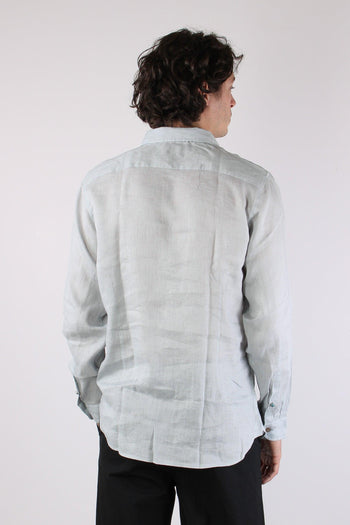 Camicia Lino Colletto Celeste - 5