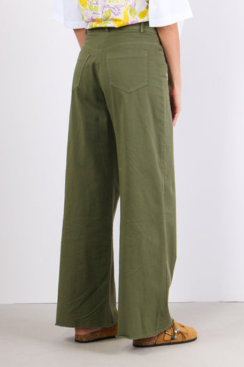 Pantalone Cotone Gamba Larga Militare - 6