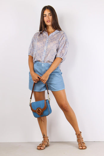 Camicia Manica Sbuffo Azzurro - 5