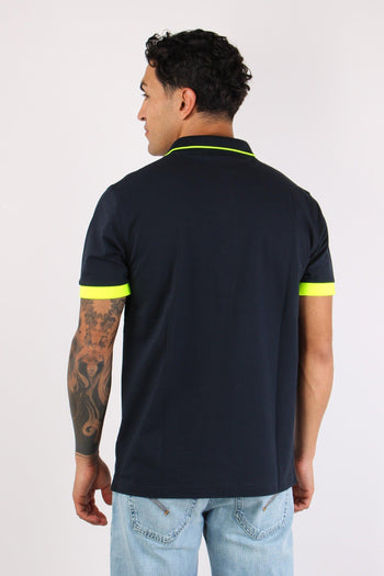 Polo Colletto Filo Navy Blue - 4