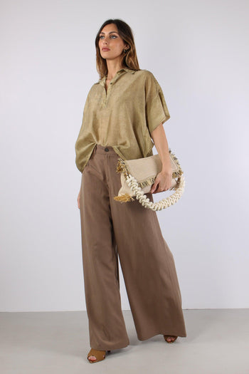 Pantalone 5 Tasche Tencell Biscotto - 5
