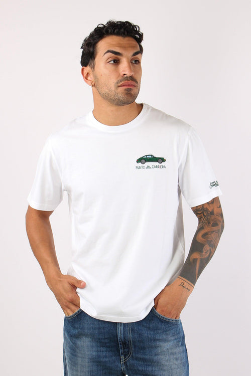 T-shirt Scritta Ricami Carriera