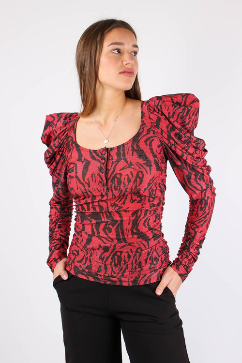 Maglia Arriccio Zebra Lurex Red Tiger
