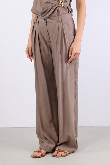 Pantalone Effetto Corteccia Tortora - 3