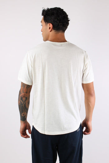 T-shirt Cotone Fiammato Bianco - 3
