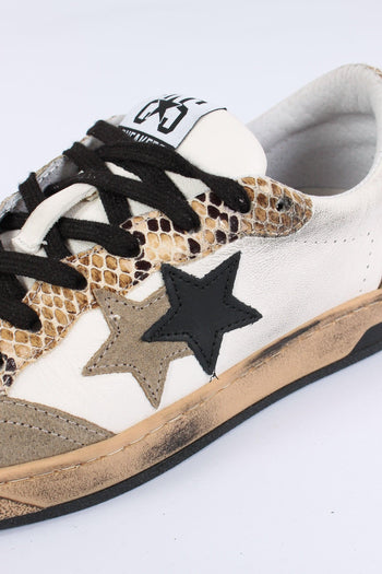 Sneakers Week Star Pitone Bianco/nero - 7