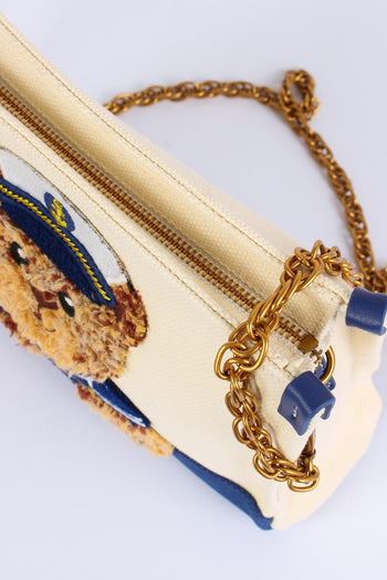 Pochette Canvas Orso Bicolor Blue - 8
