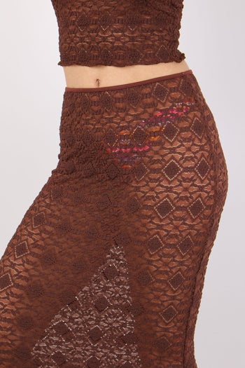 Gonna Lunga Macrame Moro - 6