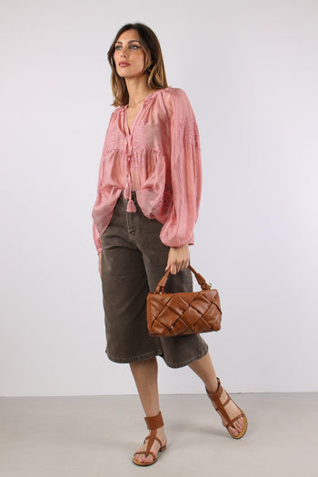 Blusa Ricami Nappine Rosa - 8