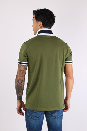 Polo Collo Bicolor Verde - 4