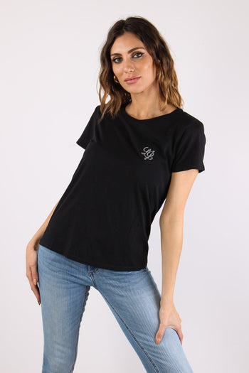 T-shirt Logo Piccolo Nero - 3