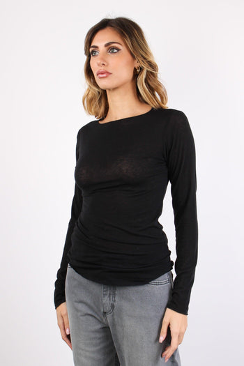 Maglia Misto Cashmere Nero - 7