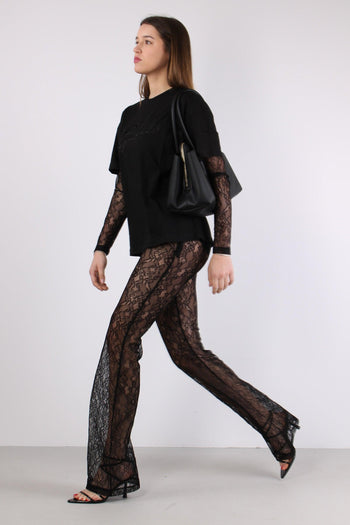 T-shirt Logo Pizzo Nero - 5