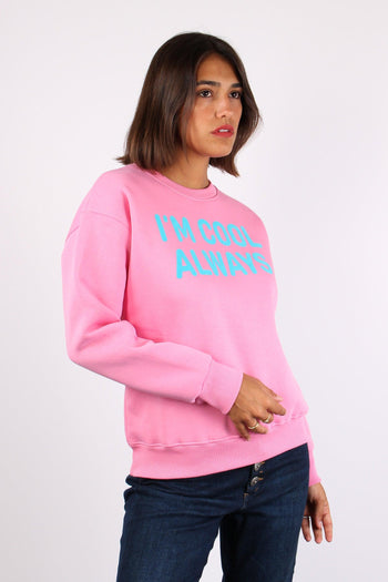 Felpa Ricamo Im Cool Always Rosa/azzurro - 5