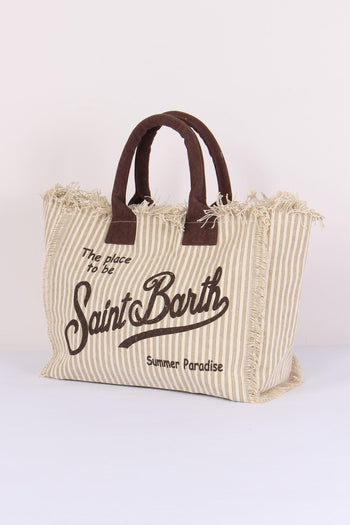 Vanity Canvas Righe Beige/moro - 3