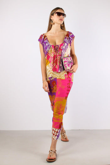 Abito Fantasia Multi Patch Fucsia/viola - 5
